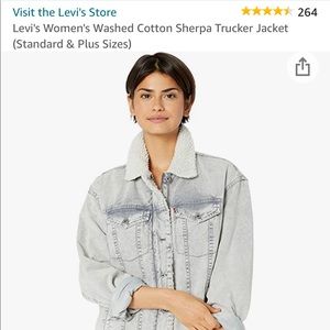Levi's Washed Cotton Sherpa Trucker Jacket